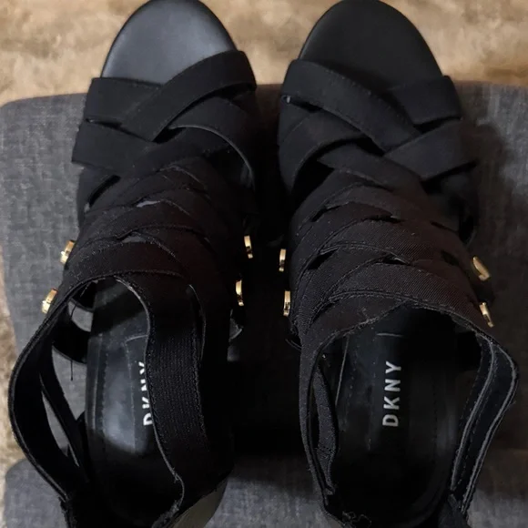 DKNY Black Strappy Heels - Picture 3 of 5